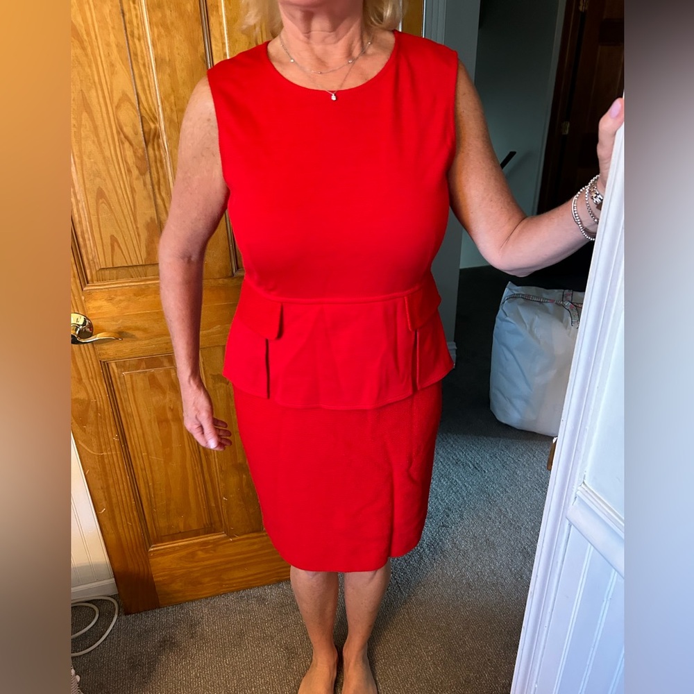 NWT St. John Venetian red dress size 10!